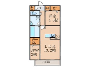 ルシオル鞘ヶ谷の物件間取画像